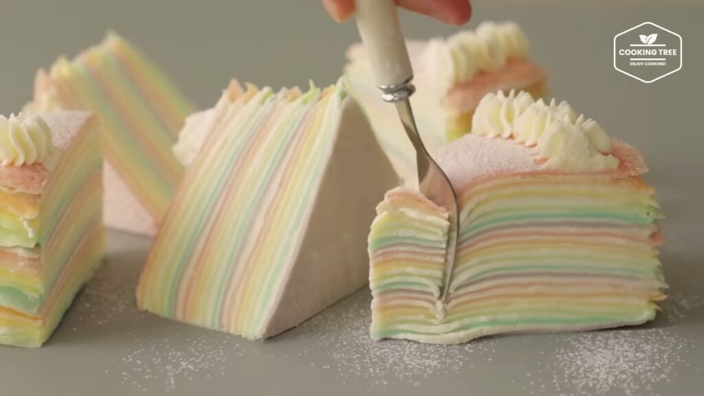 Pastel Rainbow Crepe Cake Recipe Cooking tree