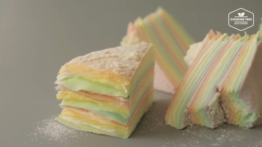 Pastel Rainbow Crepe Cake Recipe Cooking tree