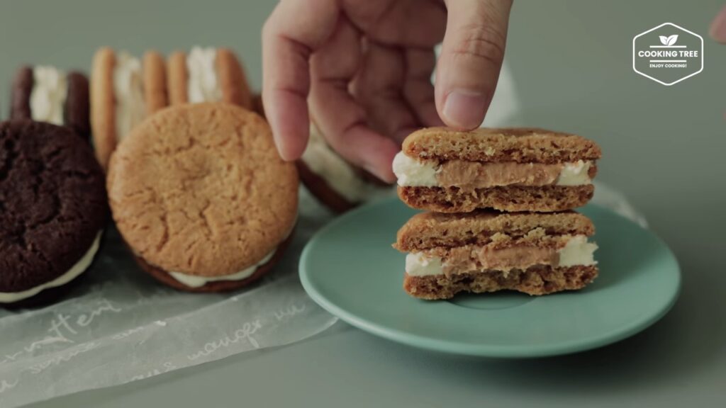 Sandwich Cookies Filled with Nutella Peanut butter Cooking tree