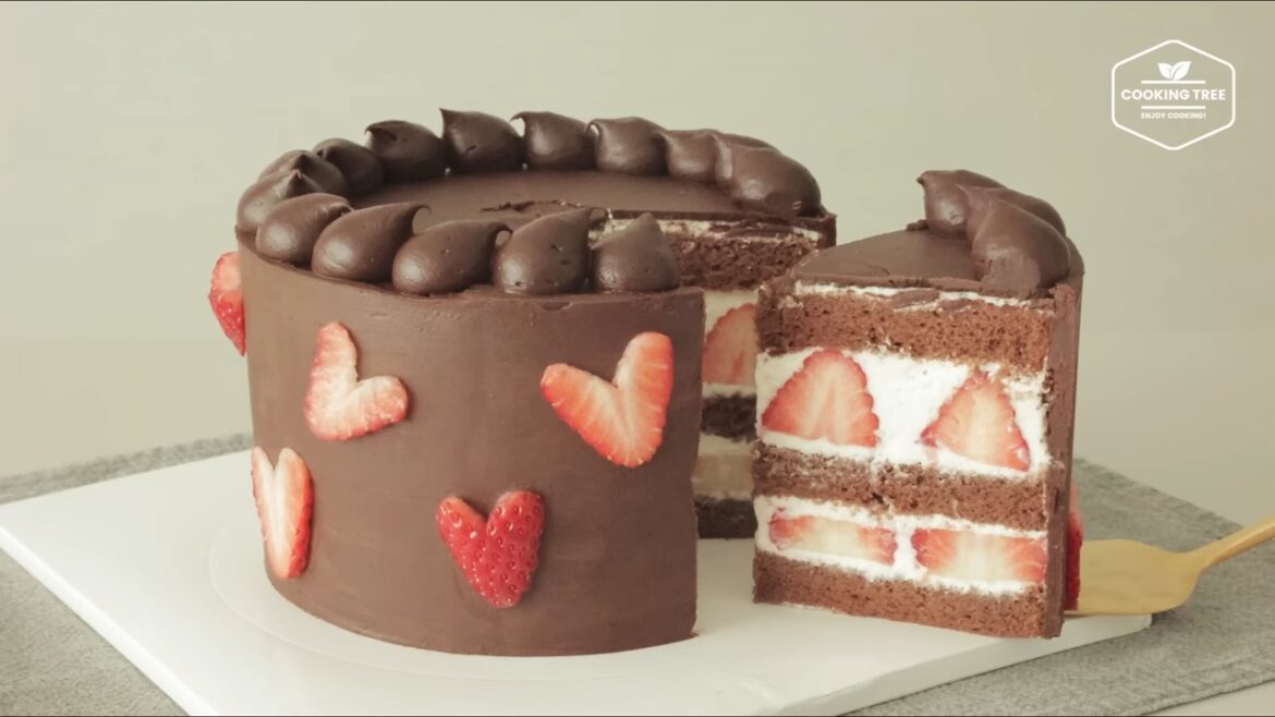 Strawberry Chocolate Ganache Cake Recipe Cooking tree