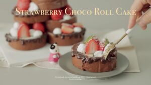 Strawberry Chocolate Roll Cake Recipe