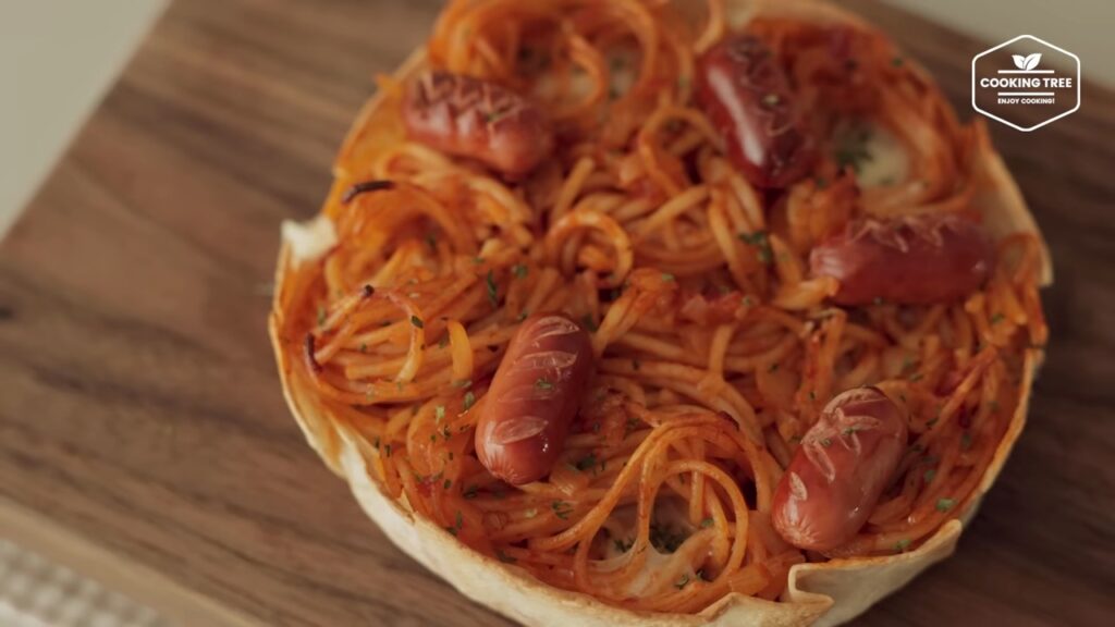 Tortilla topped with Spaghetti Recipe Cooking tree