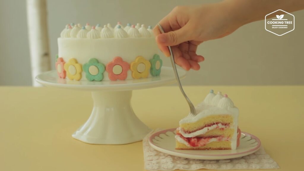 Flower cookie cake Recipe Cooking tree