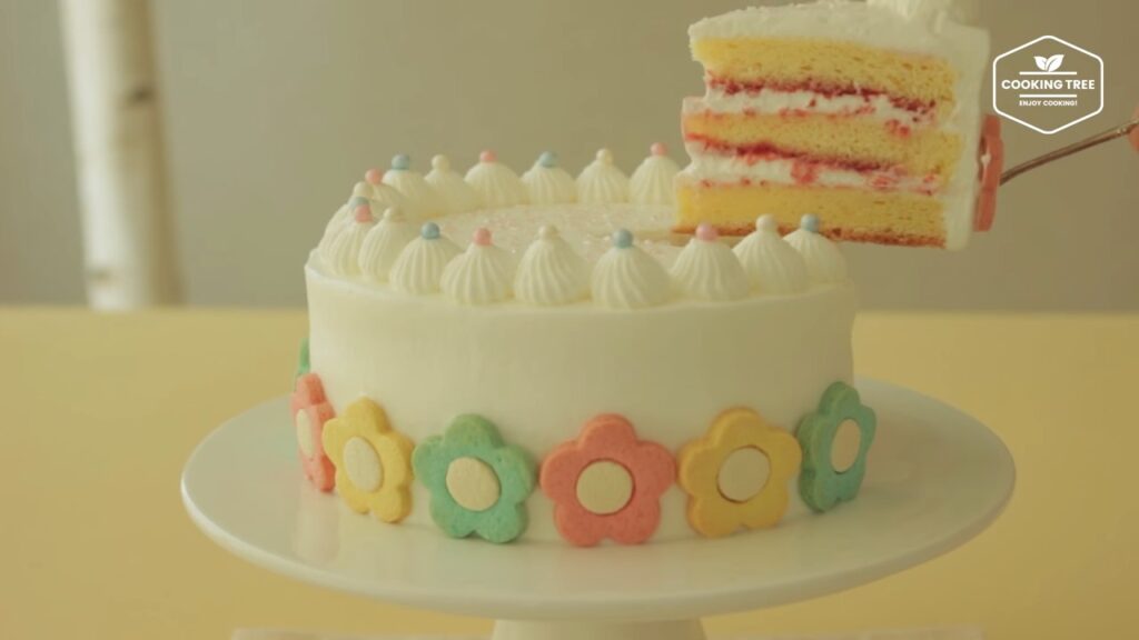 Flower cookie cake Recipe Cooking tree