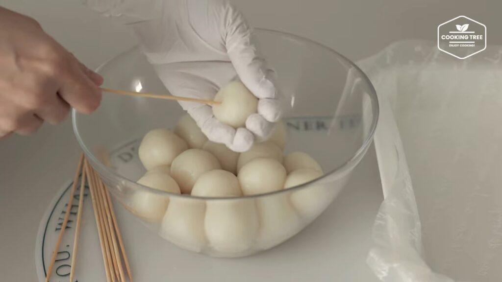 Rezept für Kartoffelklebreisbällchen (Dango). 32 크림에 퐁당 쫄깃쫄깃 감자 찹쌀볼 당고 만들기 Potato Glutinous Rice Ball Dango Recipe Cooking tree screenshot