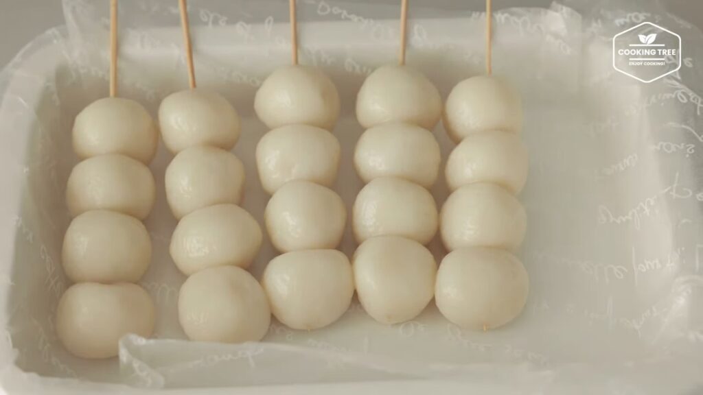 Rezept für Kartoffelklebreisbällchen (Dango). 36 크림에 퐁당 쫄깃쫄깃 감자 찹쌀볼 당고 만들기 Potato Glutinous Rice Ball Dango Recipe Cooking tree screenshot