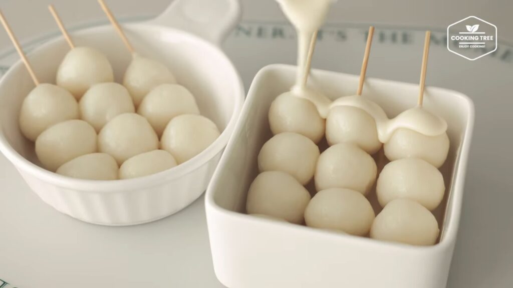 Rezept für Kartoffelklebreisbällchen (Dango). 42 크림에 퐁당 쫄깃쫄깃 감자 찹쌀볼 당고 만들기 Potato Glutinous Rice Ball Dango Recipe Cooking tree screenshot