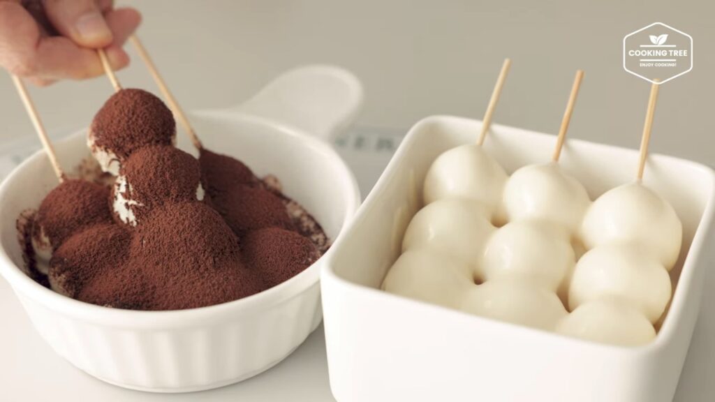 Rezept für Kartoffelklebreisbällchen (Dango). 49 크림에 퐁당 쫄깃쫄깃 감자 찹쌀볼 당고 만들기 Potato Glutinous Rice Ball Dango Recipe Cooking tree screenshot