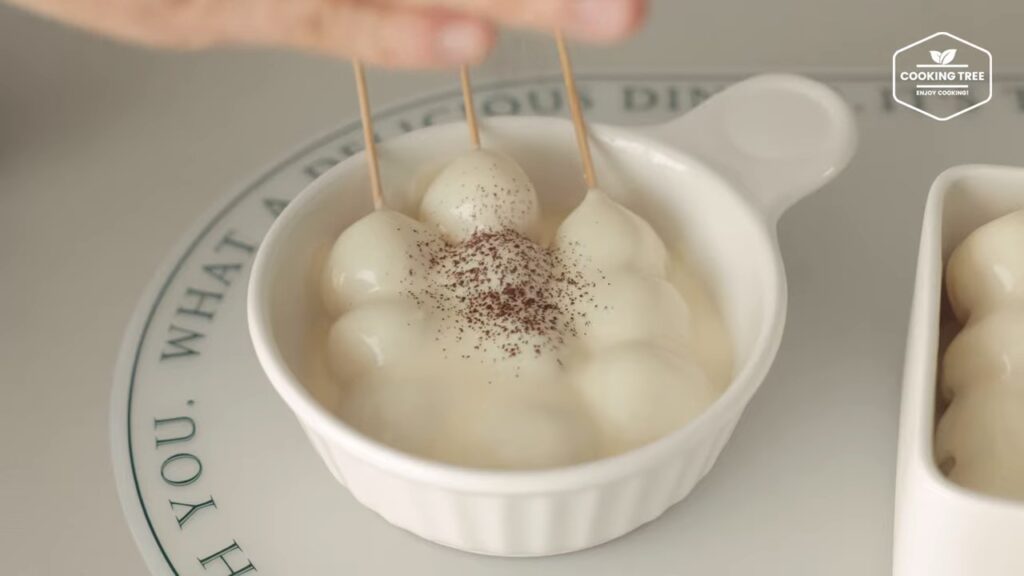 Rezept für Kartoffelklebreisbällchen (Dango). 46 크림에 퐁당 쫄깃쫄깃 감자 찹쌀볼 당고 만들기 Potato Glutinous Rice Ball Dango Recipe Cooking tree screenshot