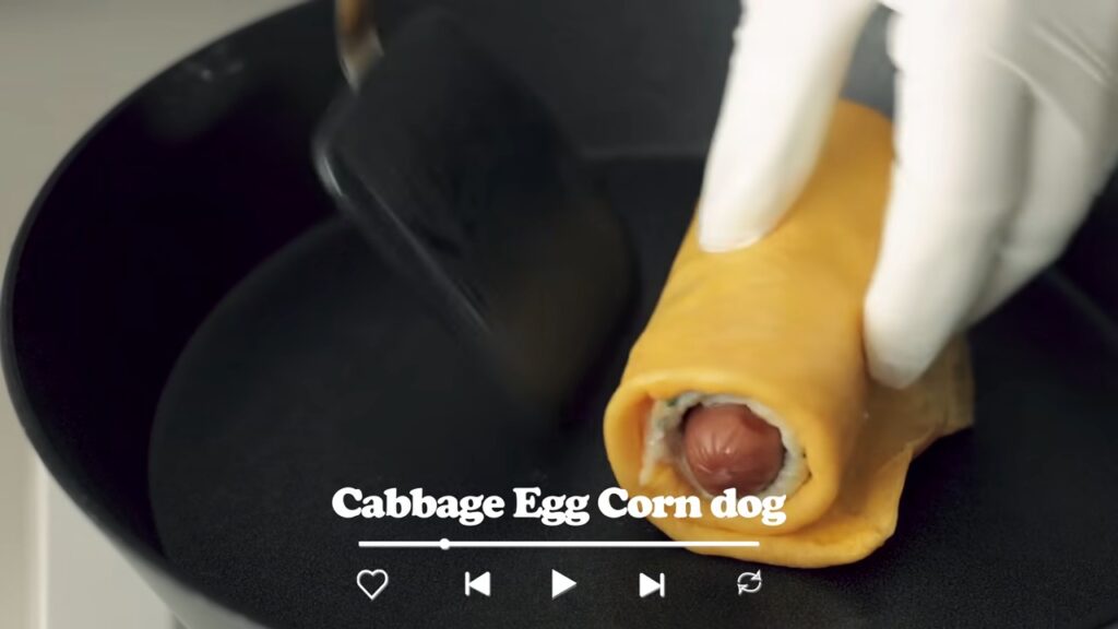 Cabbage Egg Corn dog Rolled Omelette Egg roll Recipe Cooking tree