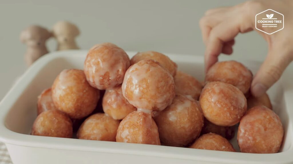 No knead Easy Mini Glazed Donuts Recipe Cooking tree