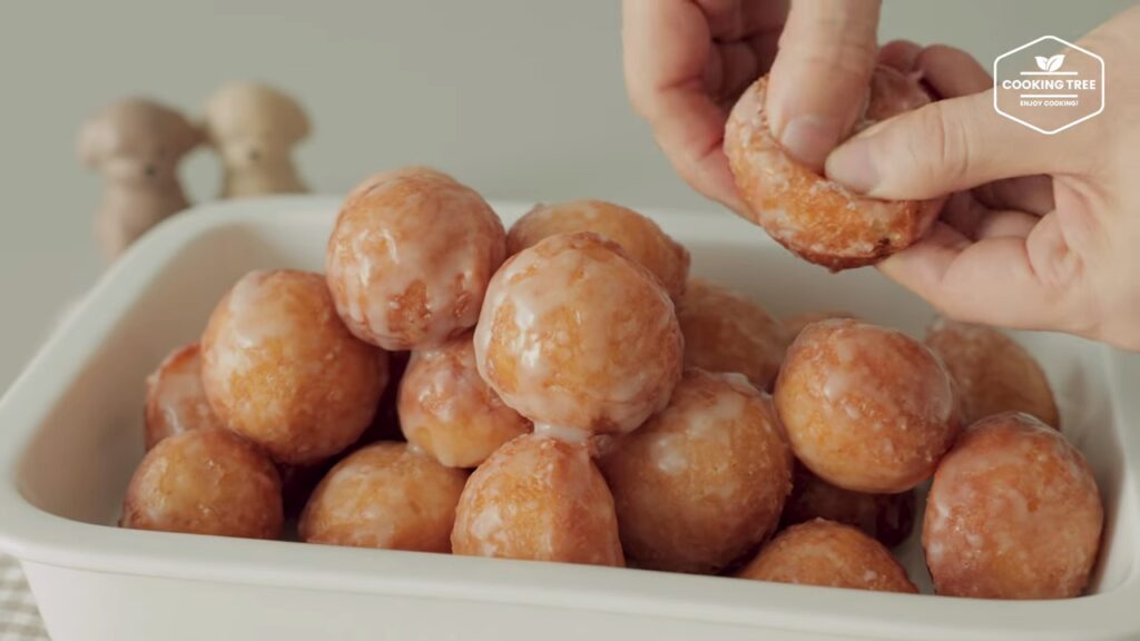 No knead Easy Mini Glazed Donuts Recipe Cooking tree