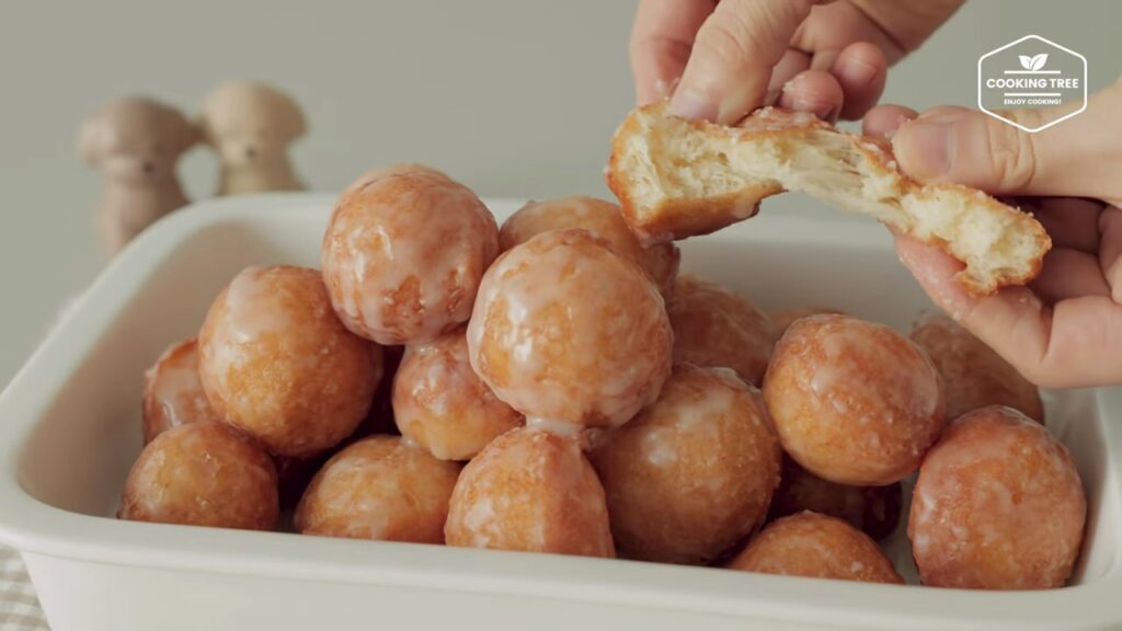 No knead Easy Mini Glazed Donuts Recipe Cooking tree