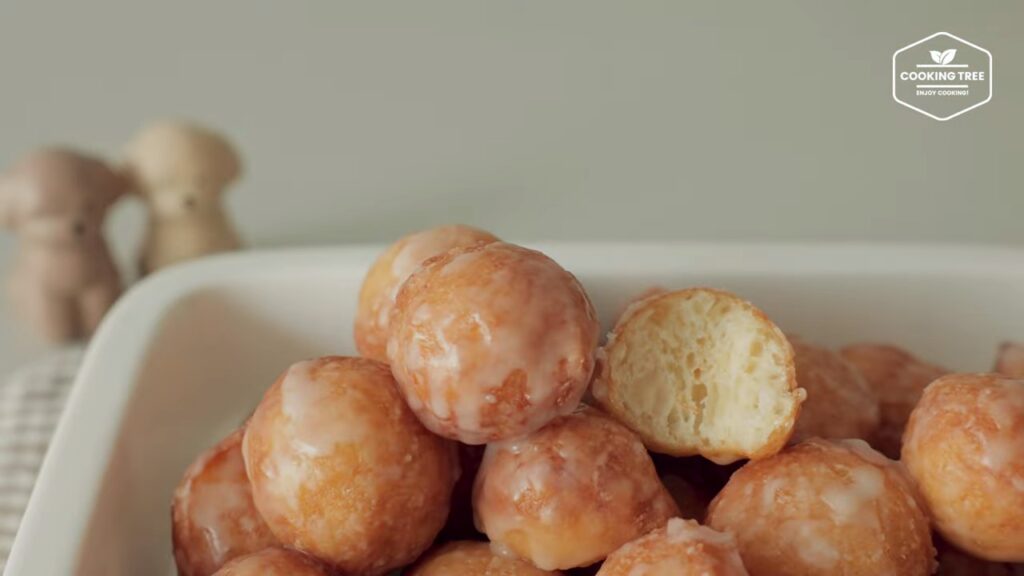 No knead Easy Mini Glazed Donuts Recipe Cooking tree