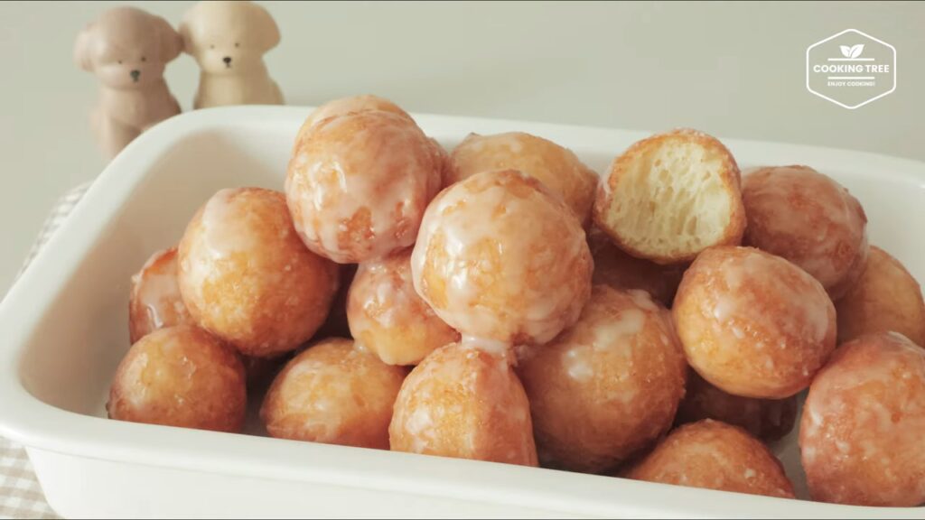 No knead Easy Mini Glazed Donuts Recipe Cooking tree