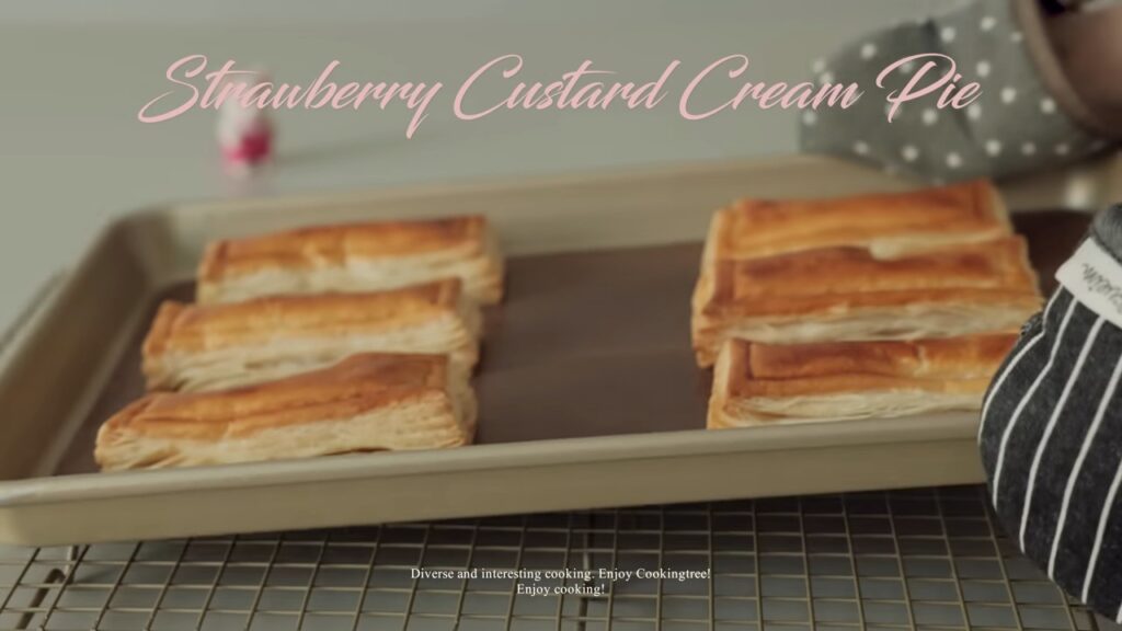 Strawberry Custard Cream Pie Puff Pastry Recipe Cooking tree