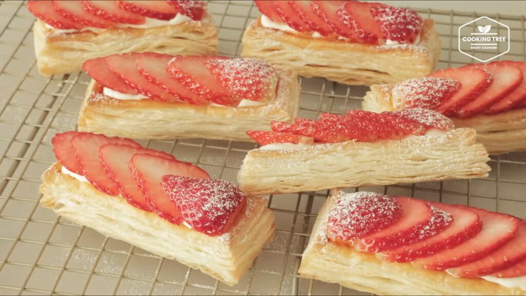 Strawberry Custard Cream Pie Puff Pastry Recipe Cooking tree