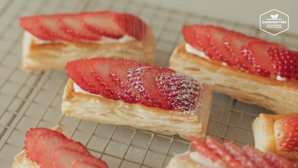 Strawberry Custard Cream Pie Puff Pastry Recipe Cooking tree