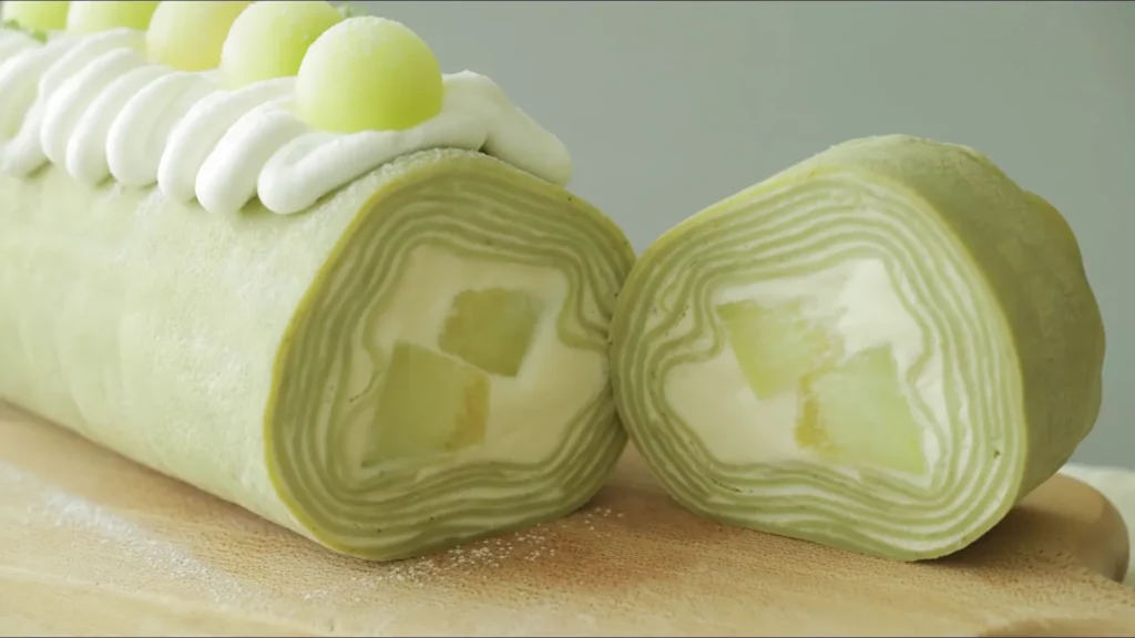 Melon Crepe Roll Cake Recipe