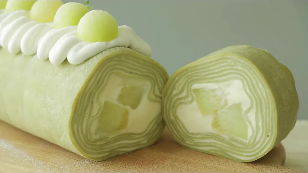 Melon Crepe Roll Cake Recipe