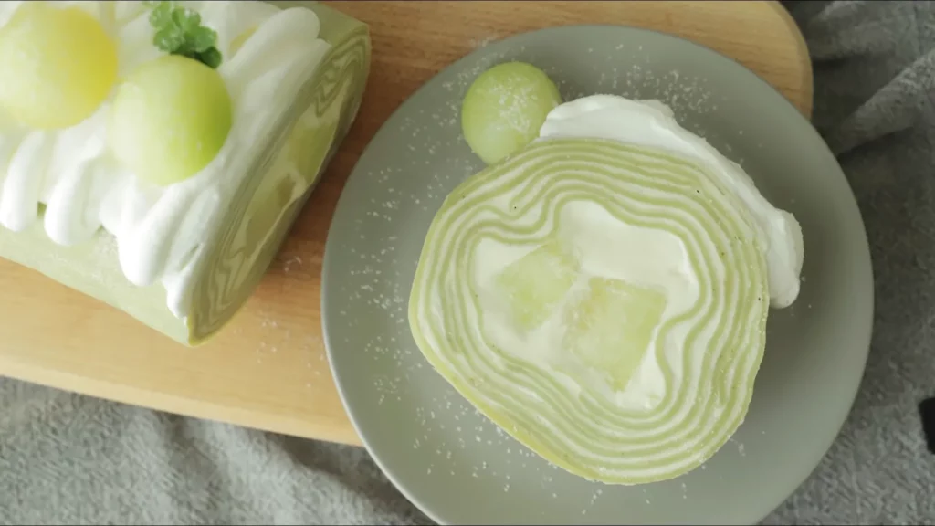 Melon Crepe Roll Cake Recipe