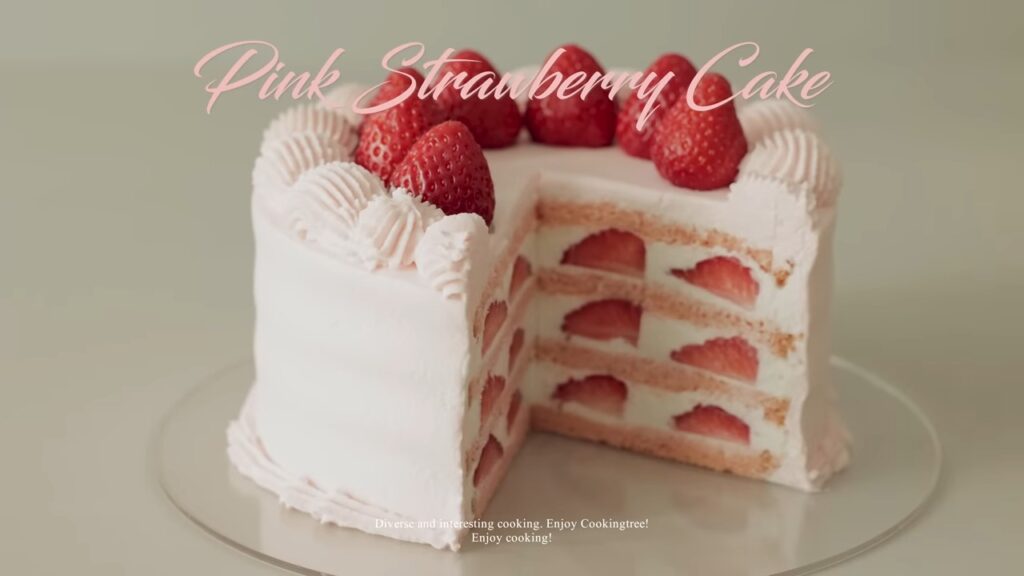 Pink Strawberry Cake Recipe