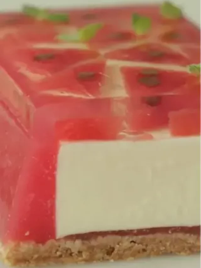 Watermelon Jelly Cheesecake Recipe