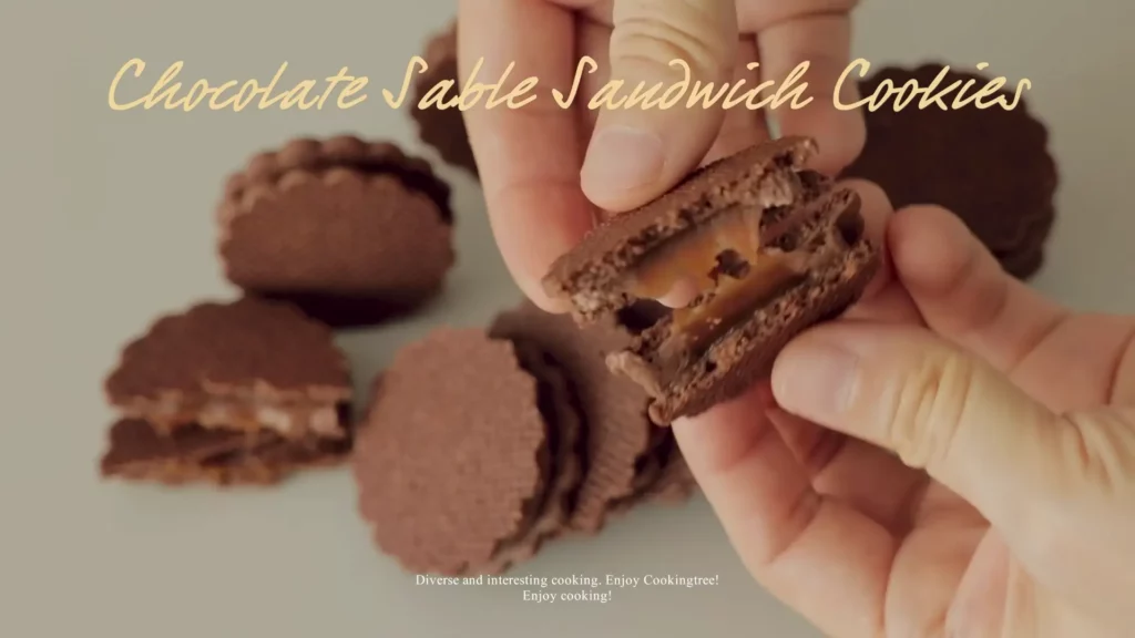 Caramel Chocolate Sable Sandwich Cookies Recipe Cooking tree