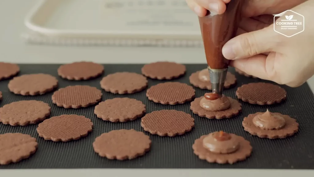 Caramel Chocolate Sable Sandwich Cookies Recipe Cooking tree