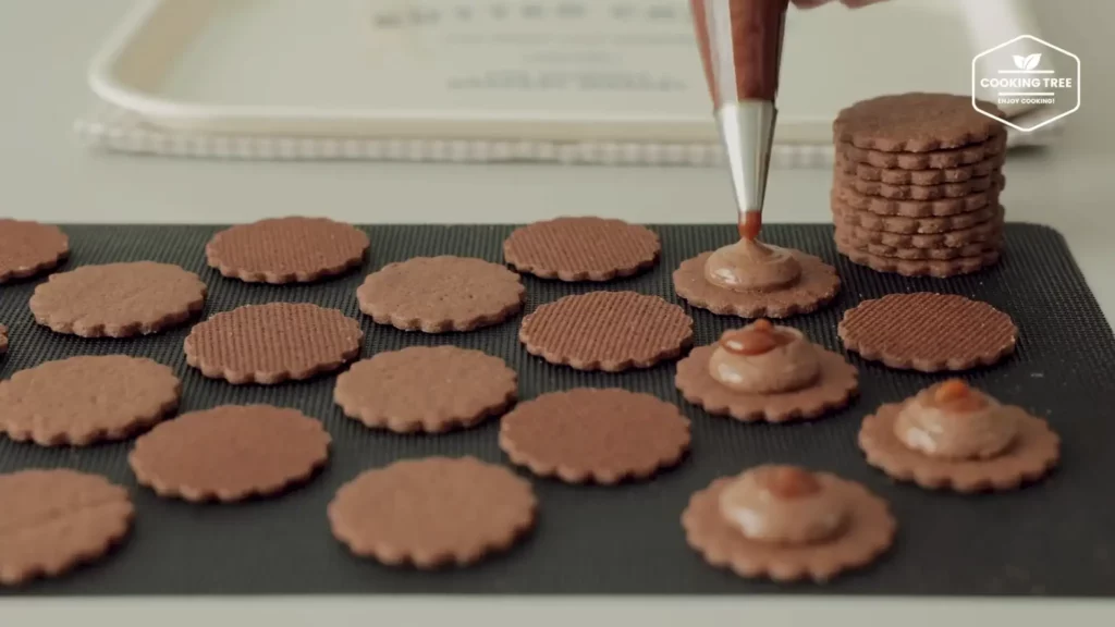 Caramel Chocolate Sable Sandwich Cookies Recipe Cooking tree