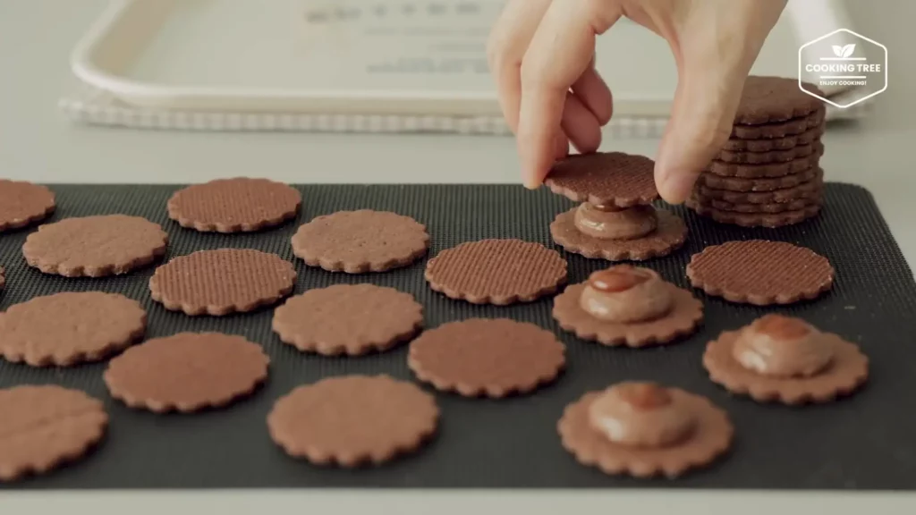 Caramel Chocolate Sable Sandwich Cookies Recipe Cooking tree