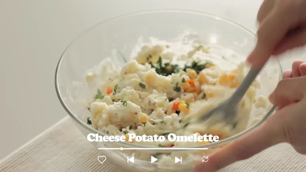 Cheese Potato Omelette