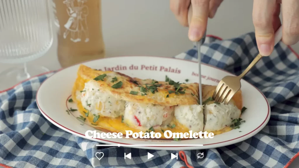 Cheese Potato Omelette