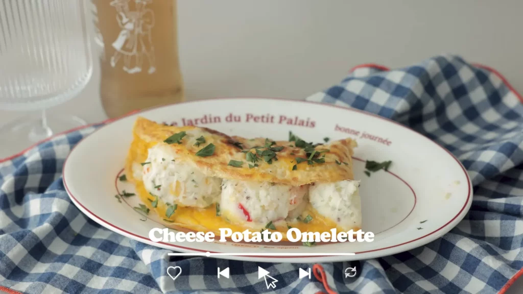Cheese Potato Omelette