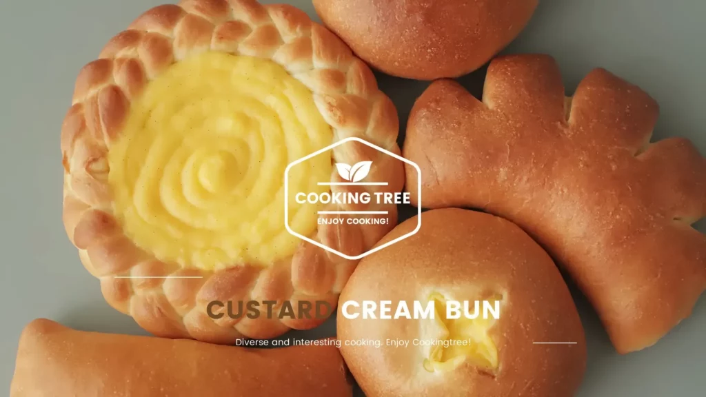 Custard Cream Bun Recipe Cooking tree