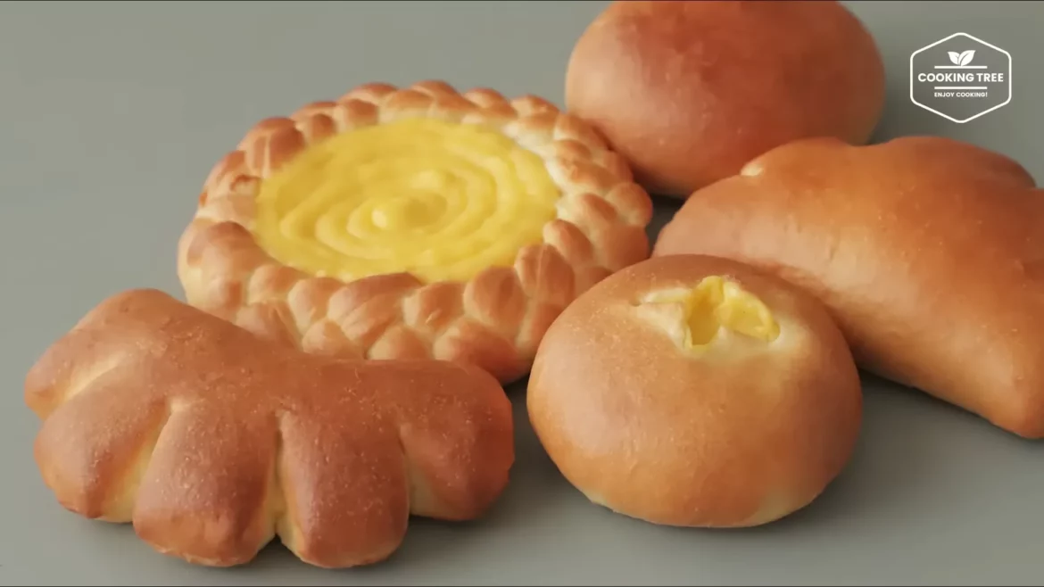 Custard Cream Bun Recipe Cooking tree