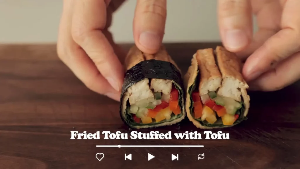 Fried Tofu Stuffed with Tofu