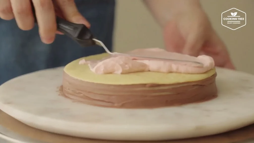 Neapolitan Chocolate Strawberry Vanilla Crepe Cake Cooking tree