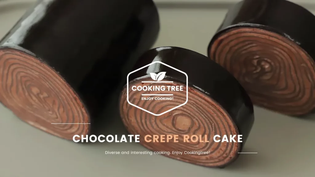 Chocolate Crepe Roll Cake Recipe Mirror Glaze Cooking tree