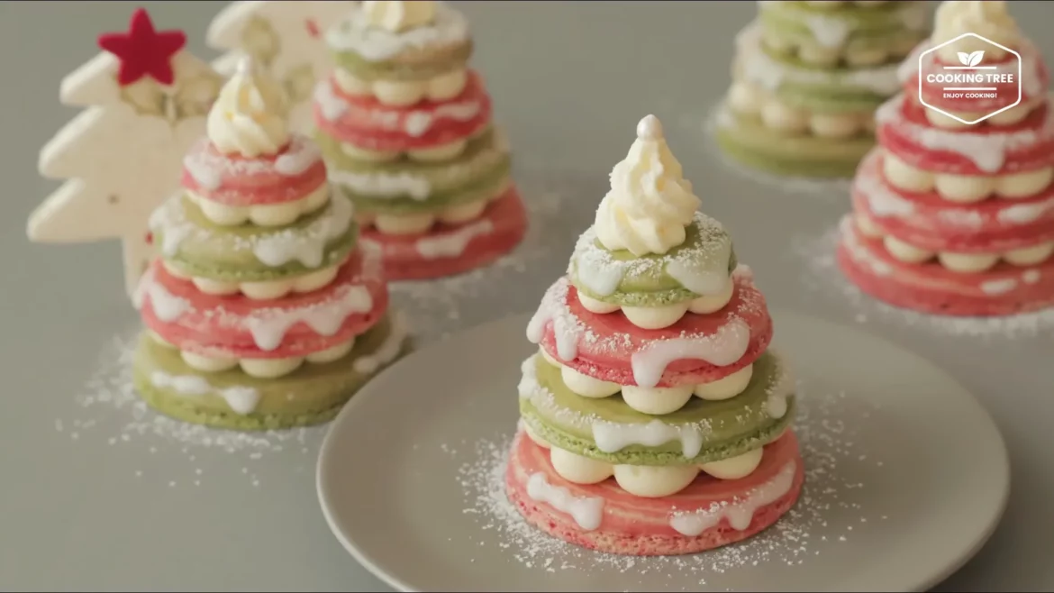 Christmas Tree Macarons Recipe Cooking tree Christmas Tree Macarons Recipe Cooking tree