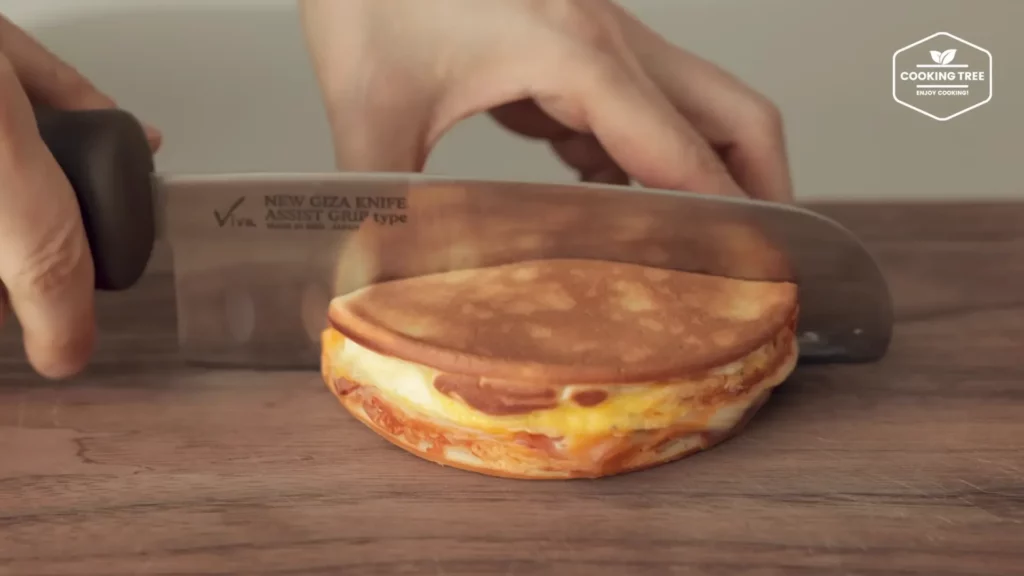 Ham Cheese Egg Pancake Easy Breakfast