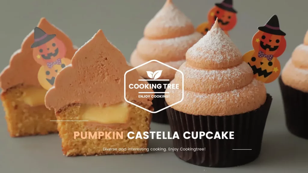 Pumpkin Castella Cupcake Recipe Cooking tree