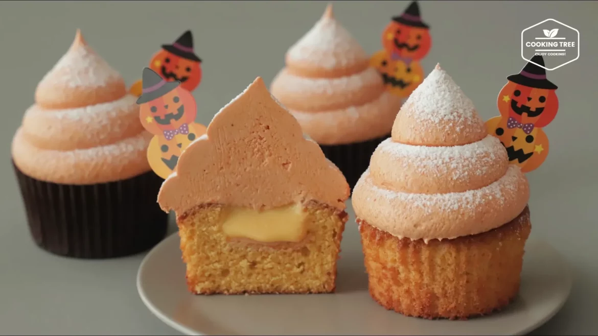 Pumpkin Castella Cupcake Recipe Cooking tree