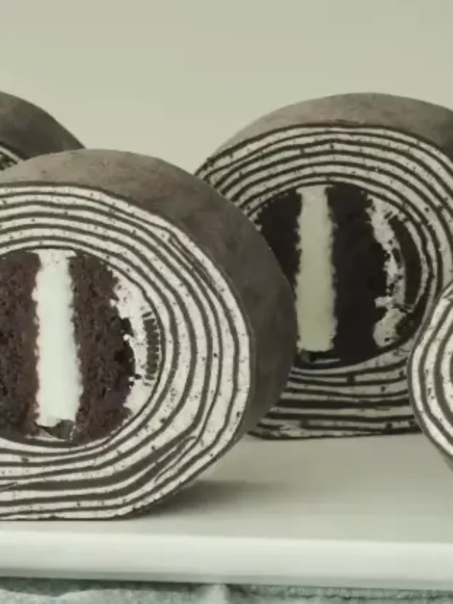 Oreo Crepe Roll Cake Recipe | Cooking Tree