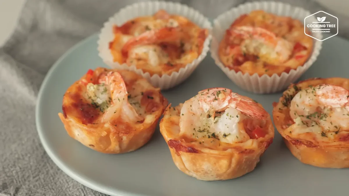 Butter Garlic Shrimp Tortilla Pizza Recipe