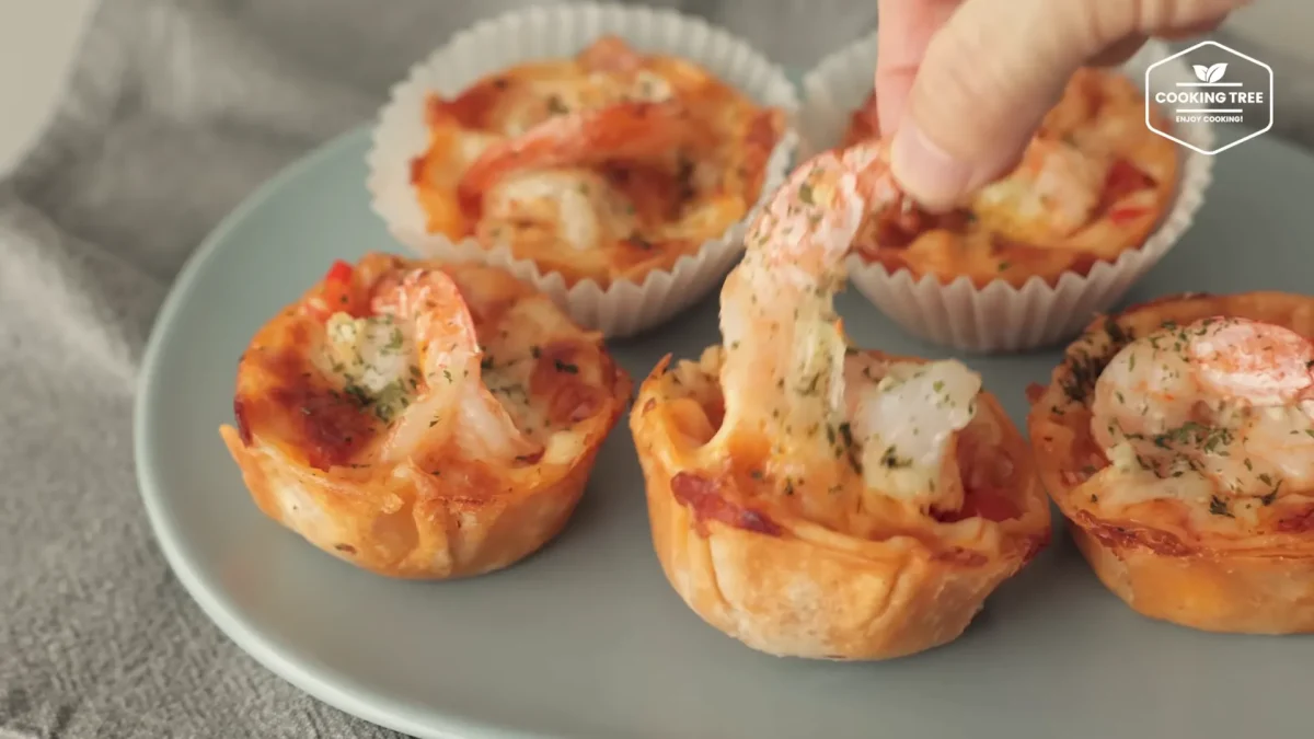 Butter Garlic Shrimp Tortilla Pizza Recipe