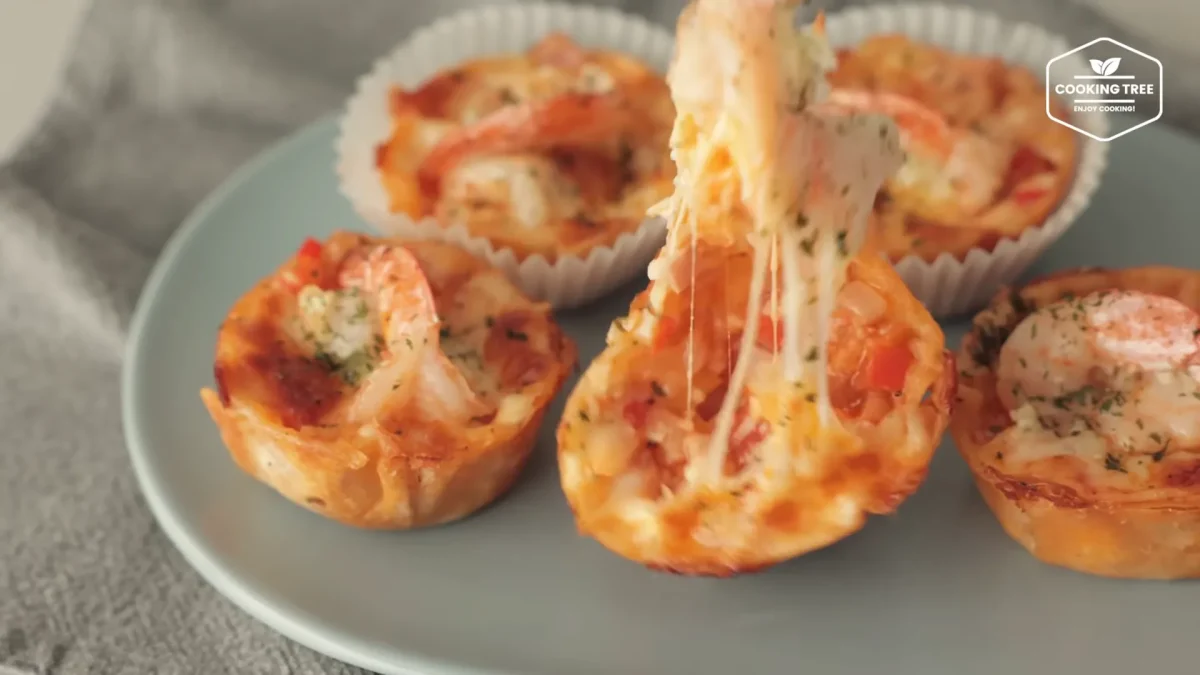 Butter Garlic Shrimp Tortilla Pizza Recipe