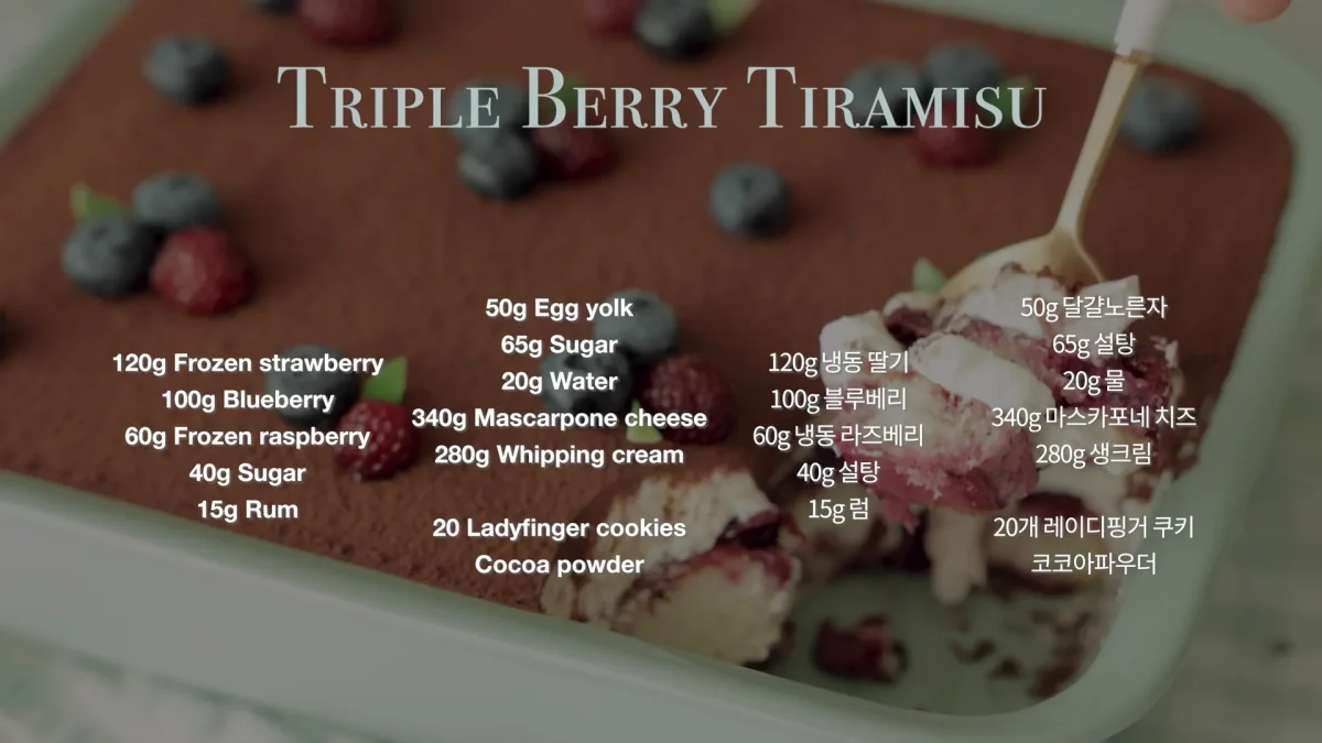 Triple Berry Tiramisu Recipe