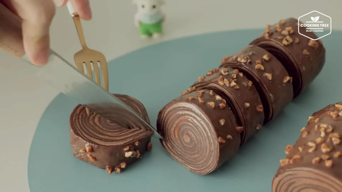 Chocolate Crepe Roll Cake Recipe