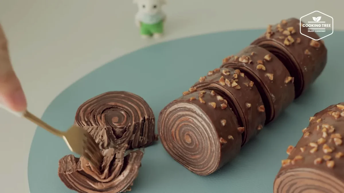 Chocolate Crepe Roll Cake Recipe